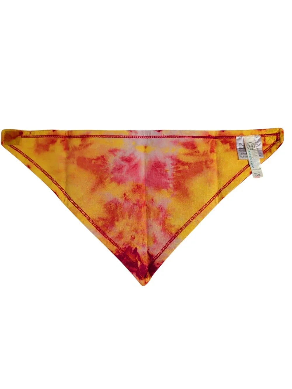 NWOT Tie-Dye Triangle Pet Bandana / Baby Bandaid Bib in Red and Orange